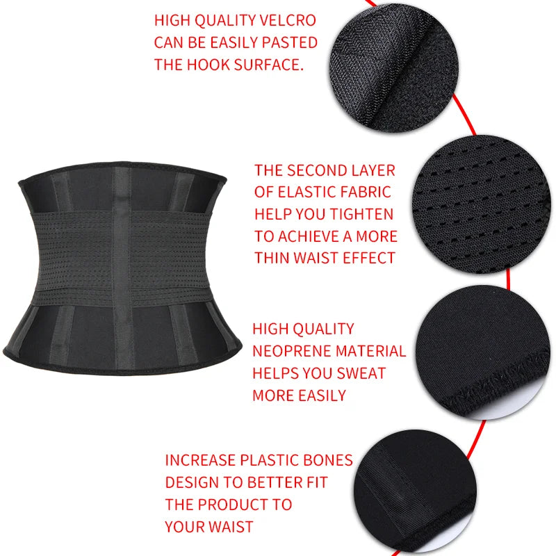 Women Belt Slimming Body Shaper Waist Trainer Trimmer Fitness Corset Tummy Control Shapewear Stomach Trainers Dames & Queens Dreams-Lingerie