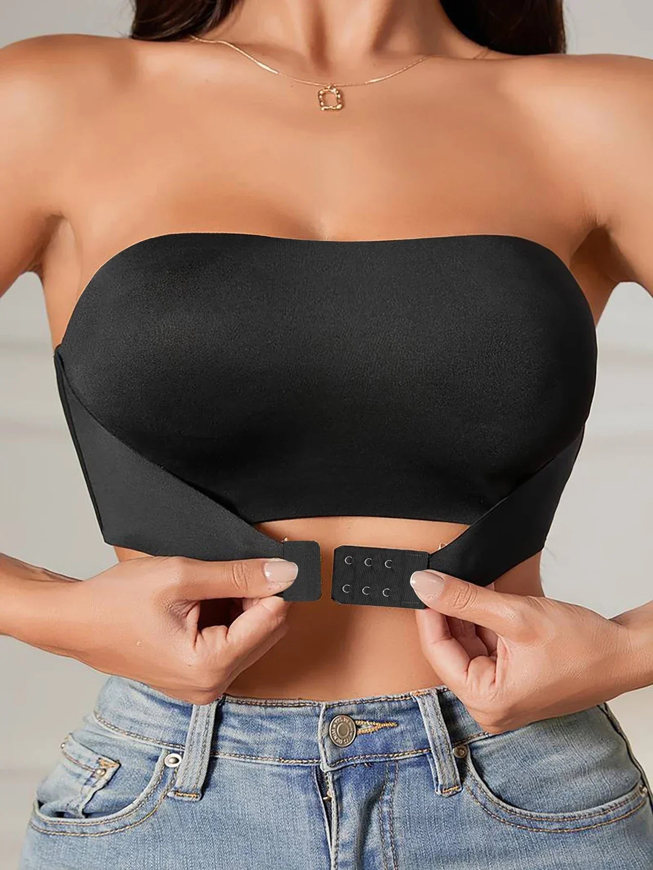 Women's Strapless No Padding Seamless Front Button Bra Comfortable Smooth Underwear Dames & Queens Dreams-Lingerie