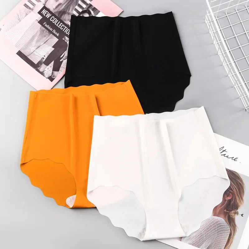 New High-waisted Abdomen Seamless Ice Silk Underwear Women's Cotton Crotch Breathable Hip-lifting Underwear Women Dames & Queens Dreams-Lingerie
