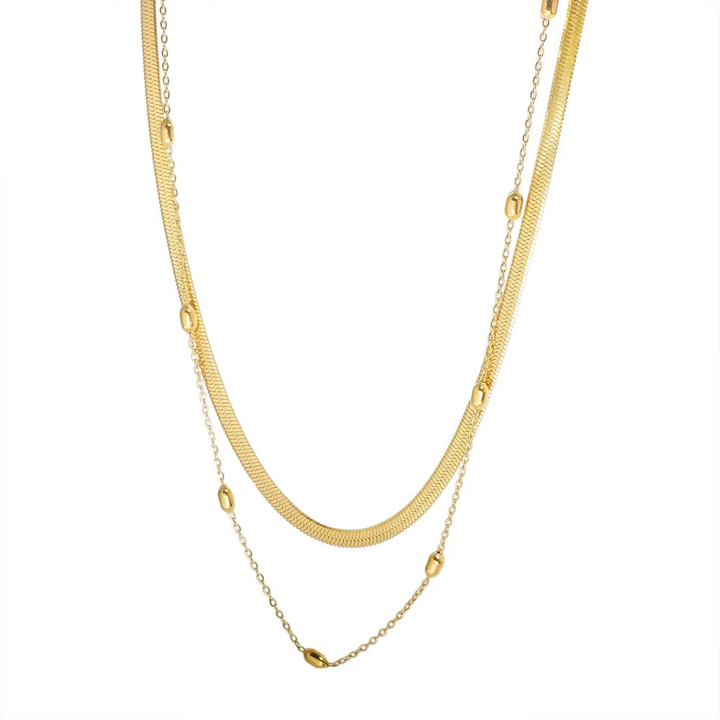 Stainless Steel Vintage Textured Delicate Necklace Dames & Queens Dreams-Lingerie