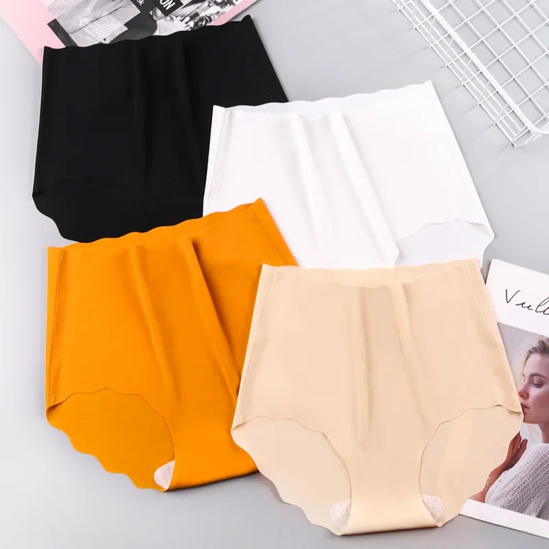 New High-waisted Abdomen Seamless Ice Silk Underwear Women's Cotton Crotch Breathable Hip-lifting Underwear Women Dames & Queens Dreams-Lingerie