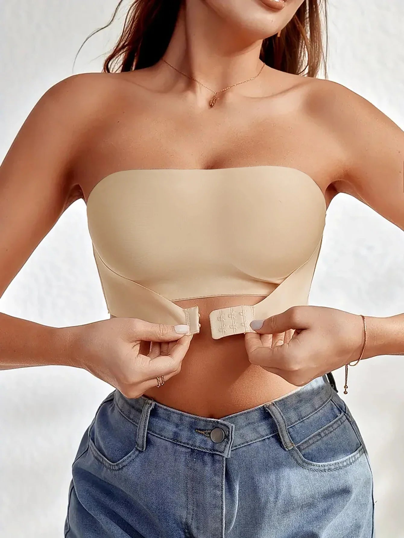 Women's Strapless No Padding Seamless Front Button Bra Comfortable Smooth Underwear Dames & Queens Dreams-Lingerie
