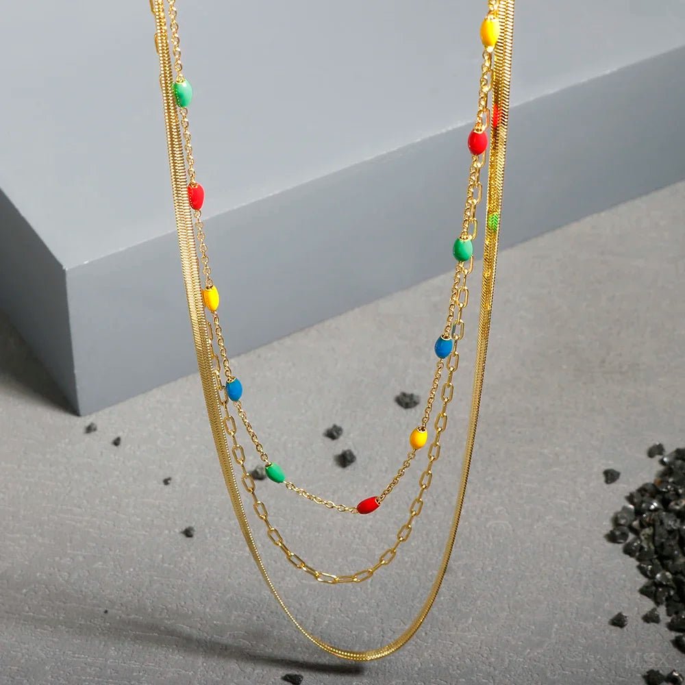 Stainless Steel Vintage Textured Delicate Necklace Dames & Queens Dreams-Lingerie