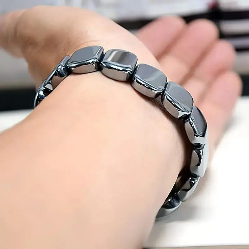Hematite Bracelet For Men Reclaim Your Edge Confidence Natural Hematite Stone Beaded Stretch Healing Bracelets Gift Jewelry Dames & Queens Dreams-Lingerie