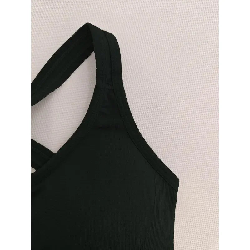 Sports Seamless Comfy & Breathable Push Up Yoga Tank Bra@W4 Dames & Queens Dreams-Lingerie