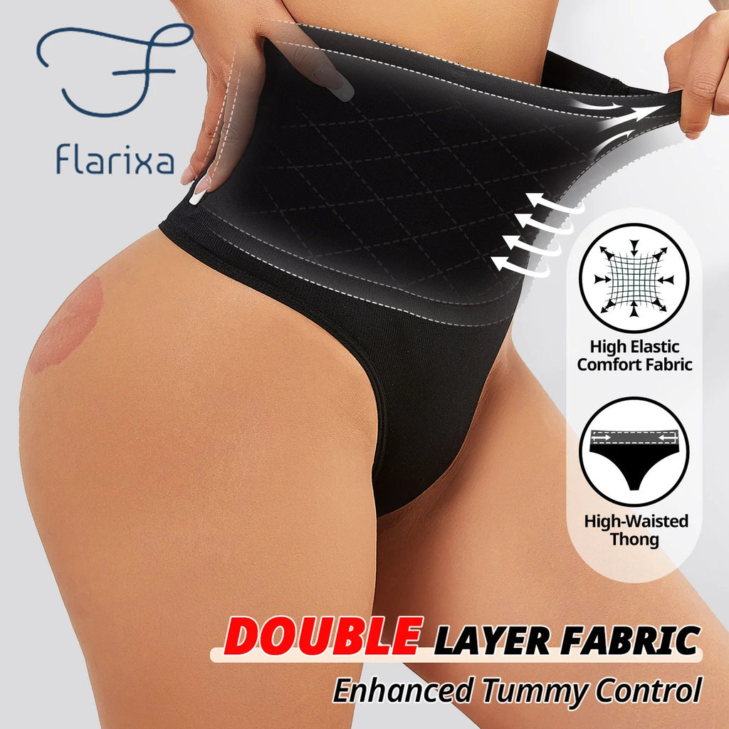 Flarixa 1/2/3Pcs High Waist Thongs Seamless Women Panties G-String Lingerie Tummy Control Shaping Girdle Shaper Underwear Dames & Queens Dreams-Lingerie