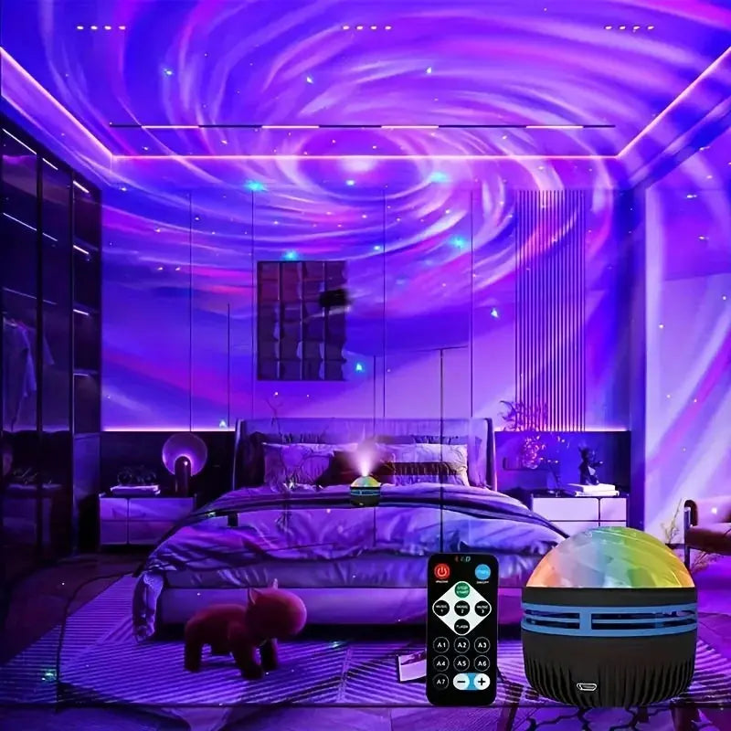 LED NightLights Galaxy Projector Remote Control 5V USB Rechargeable Starry Sky Lamp DMX Sound Active 7 Modes for Kids Room Decor Dames & Queens Dreams-Lingerie