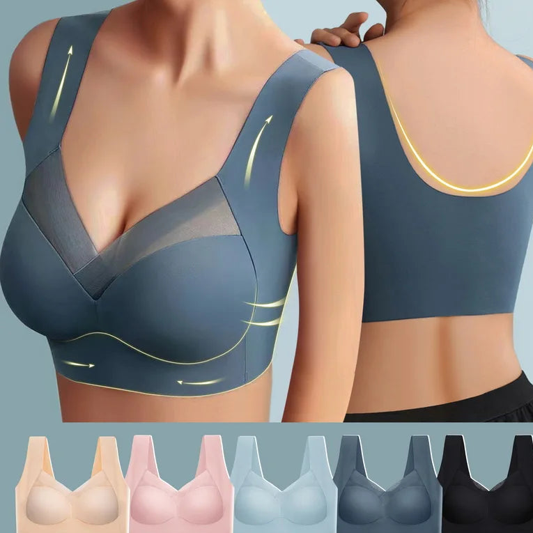 Breathable Mesh Sports Bra - Push Up Support for Active Women Dames & Queens Dreams-Lingerie
