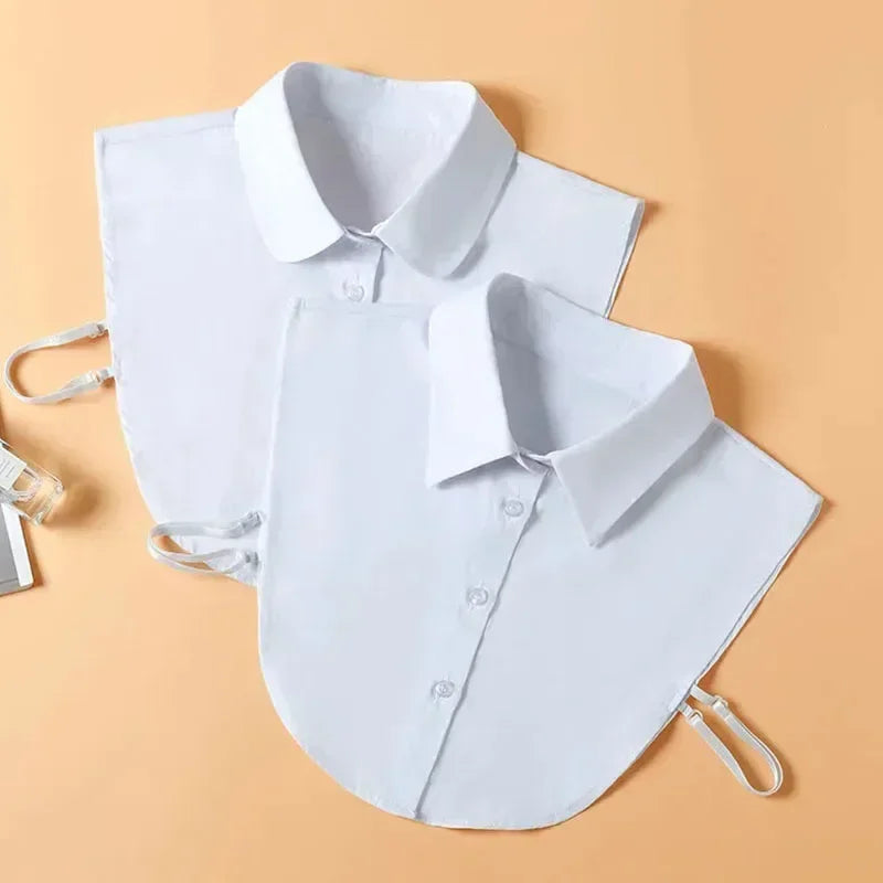 Fashion 2025 Front Tie White Fake Collar for Women Stand Detachable Collar Fake Girls Vintage Lace Ladies False Blouse Collar Dames & Queens Dreams-Lingerie