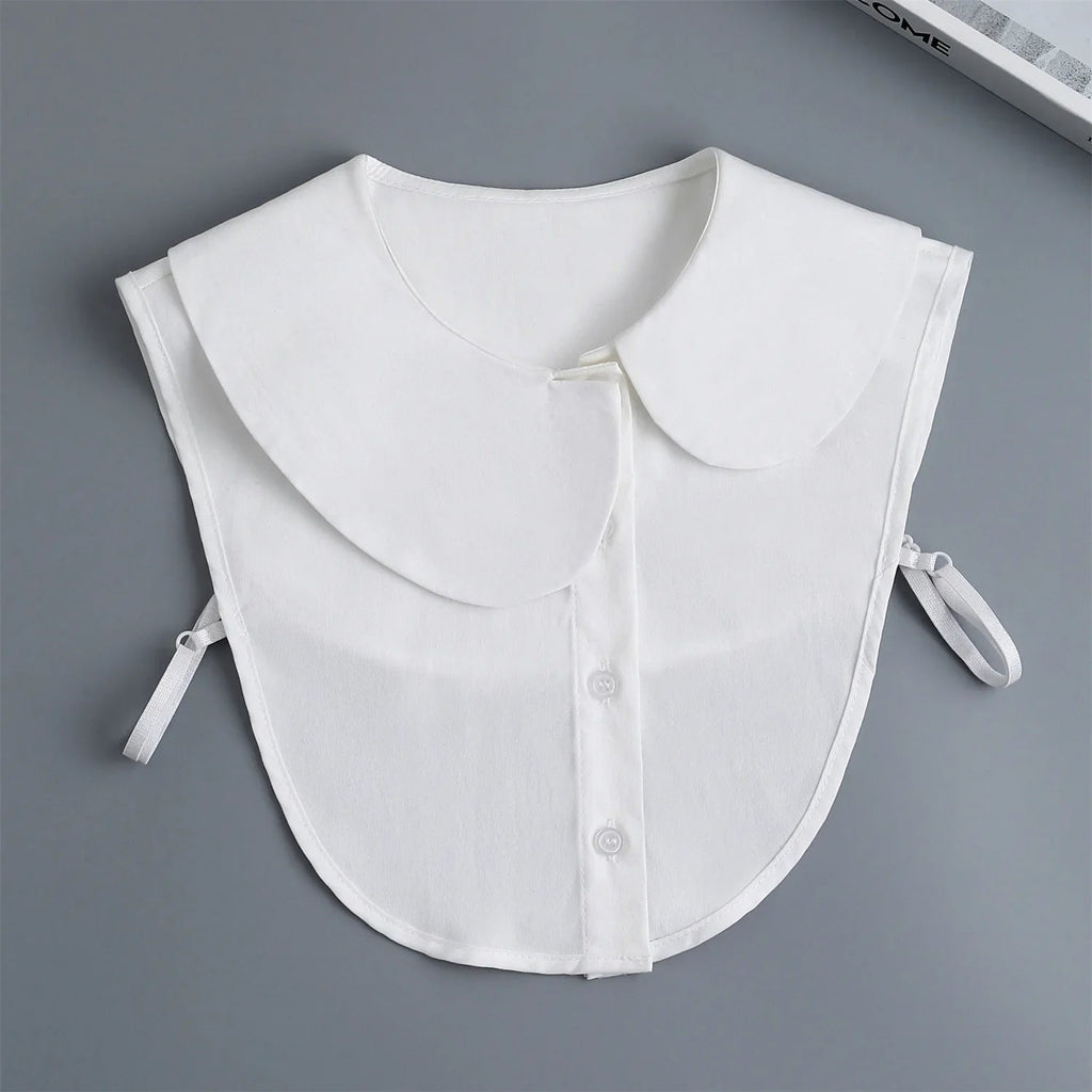 Fashion 2025 Front Tie White Fake Collar for Women Stand Detachable Collar Fake Girls Vintage Lace Ladies False Blouse Collar Dames & Queens Dreams-Lingerie