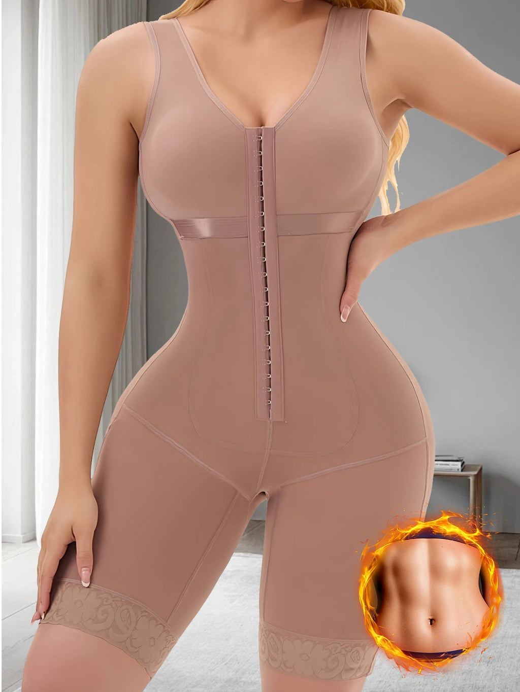 Women's Postpartum Shapewear Full Body Tummy Control Girdle  Postoperative Compression Faja for Belly Fat Waist Sculpting Dames & Queens Dreams-Lingerie