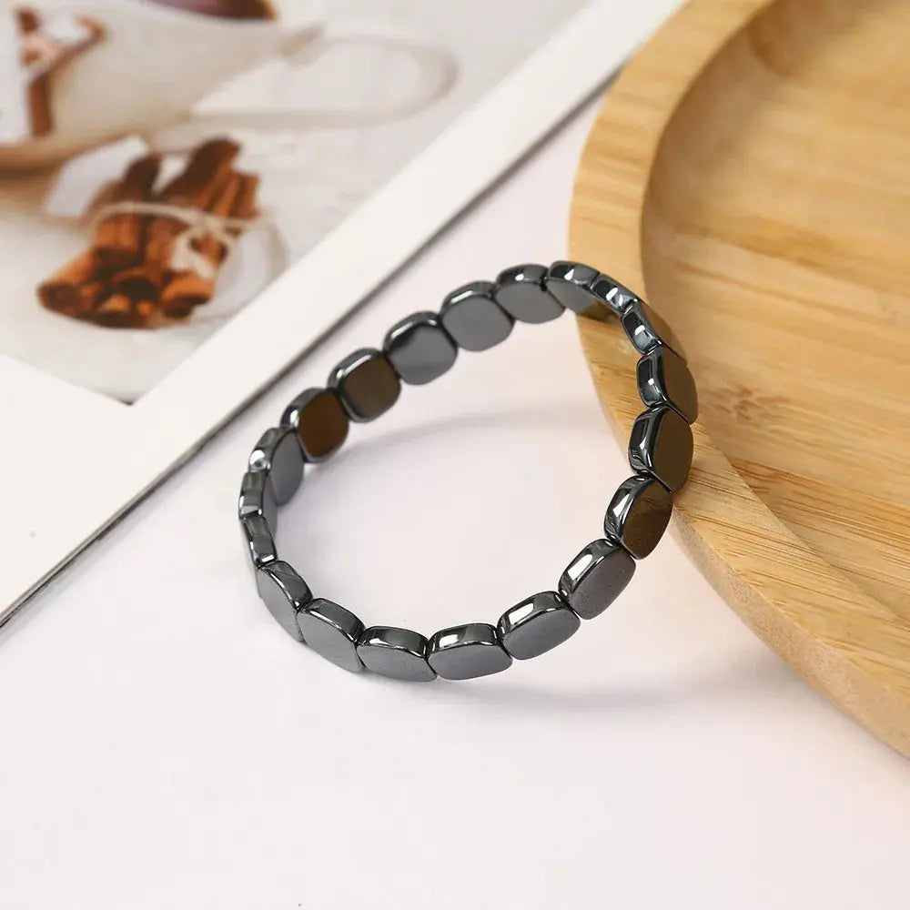 Hematite Bracelet For Men Reclaim Your Edge Confidence Natural Hematite Stone Beaded Stretch Healing Bracelets Gift Jewelry Dames & Queens Dreams-Lingerie