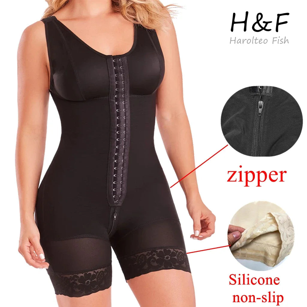 Full Body Shaper High Compression Shapewear Girdle With Brooches Bust For Postpartum Slimming Sheath Belly Fajas Colombianas Dames & Queens Dreams-Lingerie