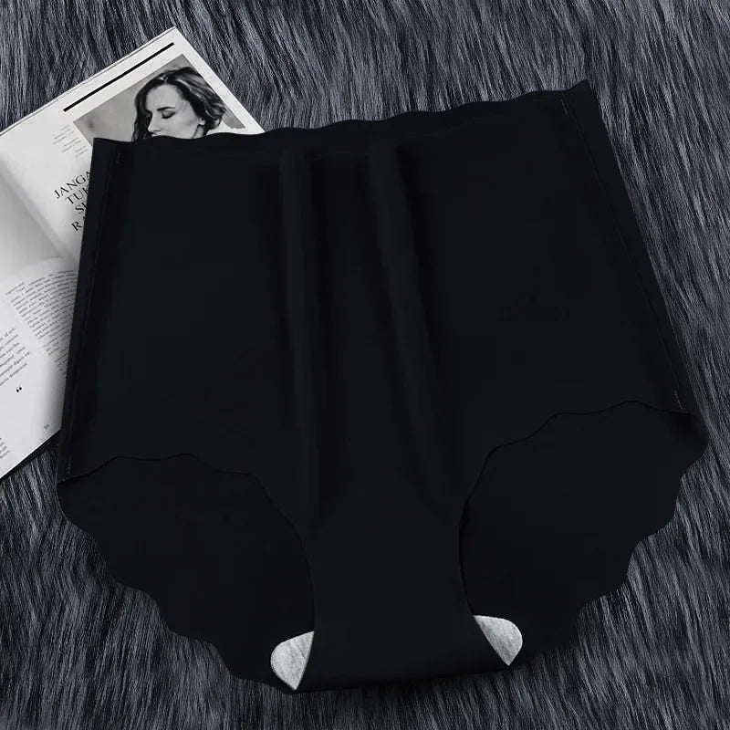 New High-waisted Abdomen Seamless Ice Silk Underwear Women's Cotton Crotch Breathable Hip-lifting Underwear Women Dames & Queens Dreams-Lingerie