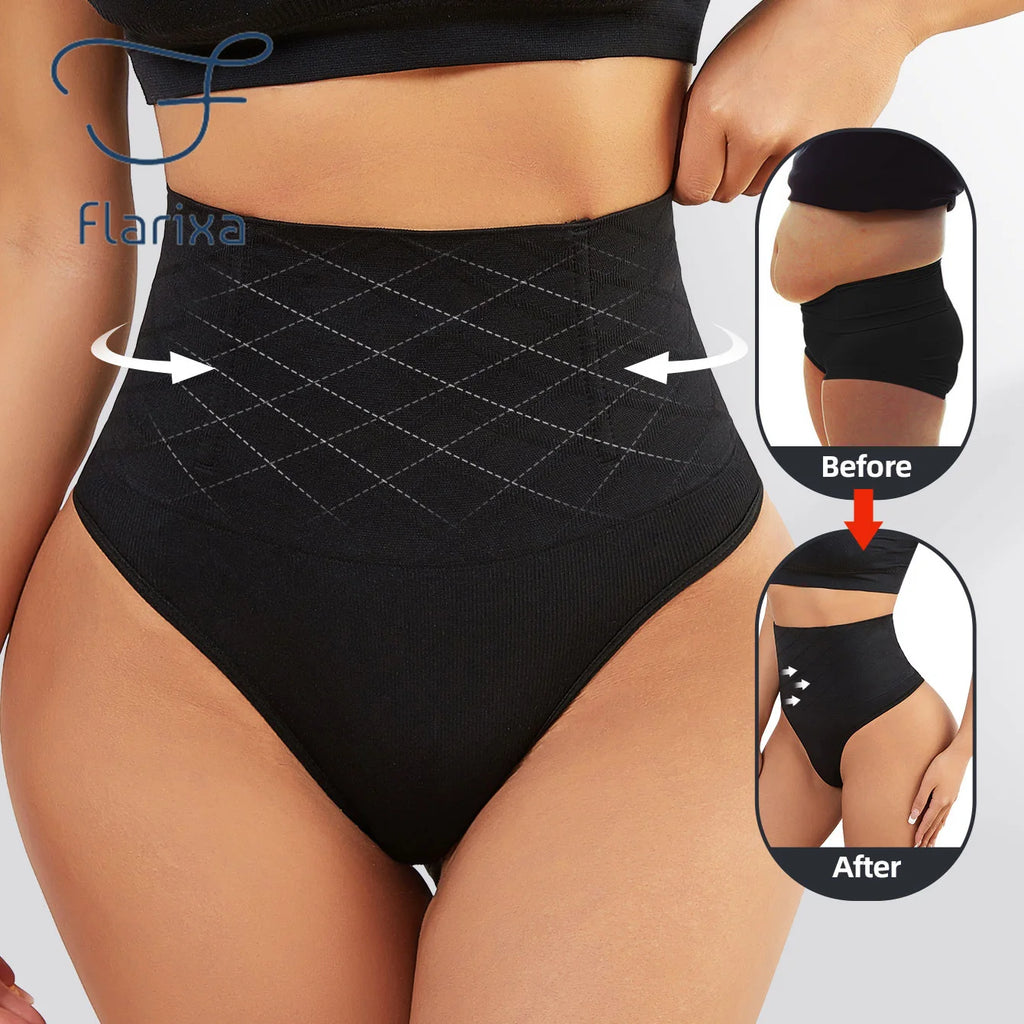 Flarixa 1/2/3Pcs High Waist Thongs Seamless Women Panties G-String Lingerie Tummy Control Shaping Girdle Shaper Underwear Dames & Queens Dreams-Lingerie