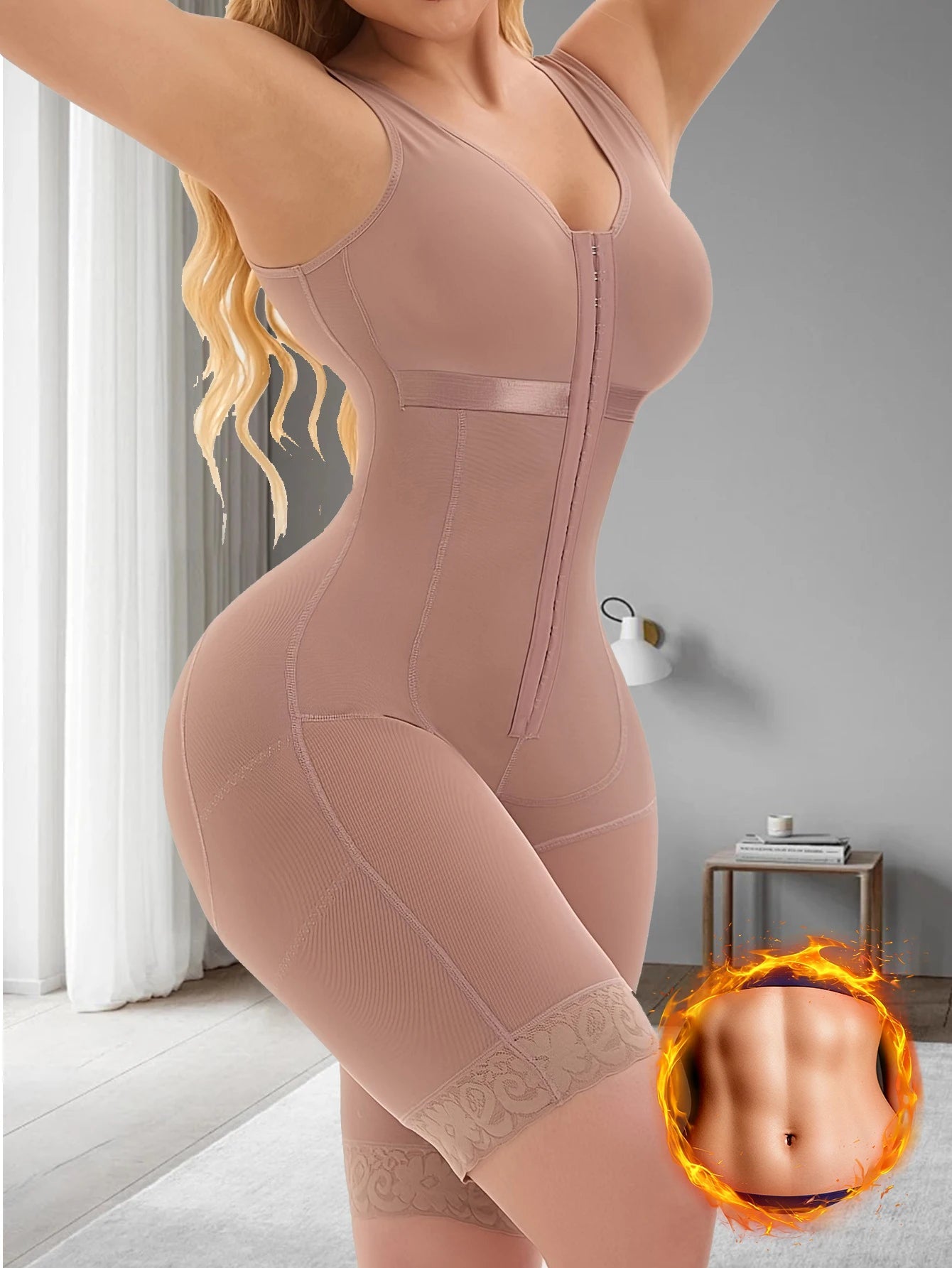 Women's Postpartum Shapewear Full Body Tummy Control Girdle  Postoperative Compression Faja for Belly Fat Waist Sculpting Dames & Queens Dreams-Lingerie