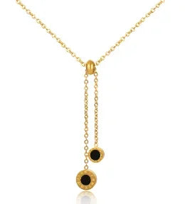 Vintage Textured Three-Layer Necklace - Stainless Steel Dames & Queens Dreams-Lingerie