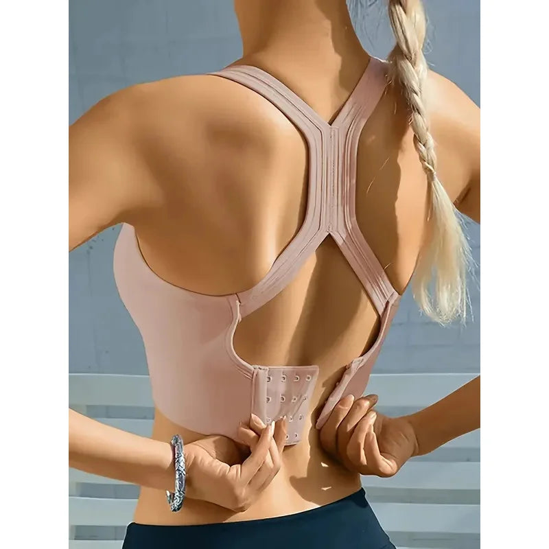 Sports Seamless Comfy & Breathable Push Up Yoga Tank Bra@W4 Dames & Queens Dreams-Lingerie