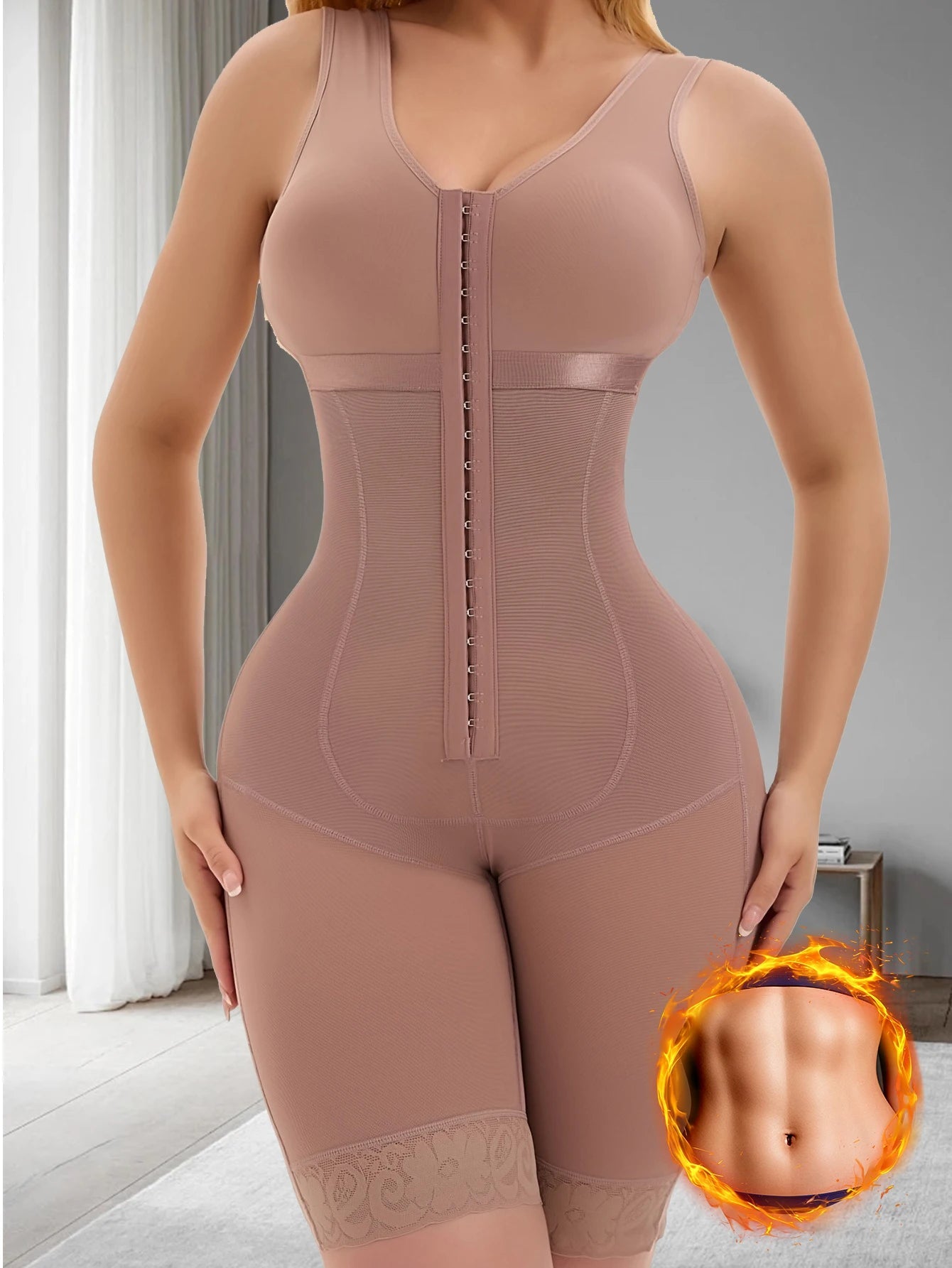 Women's Postpartum Shapewear Full Body Tummy Control Girdle  Postoperative Compression Faja for Belly Fat Waist Sculpting Dames & Queens Dreams-Lingerie