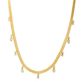 Stainless Steel Vintage Textured Delicate Necklace Dames & Queens Dreams-Lingerie