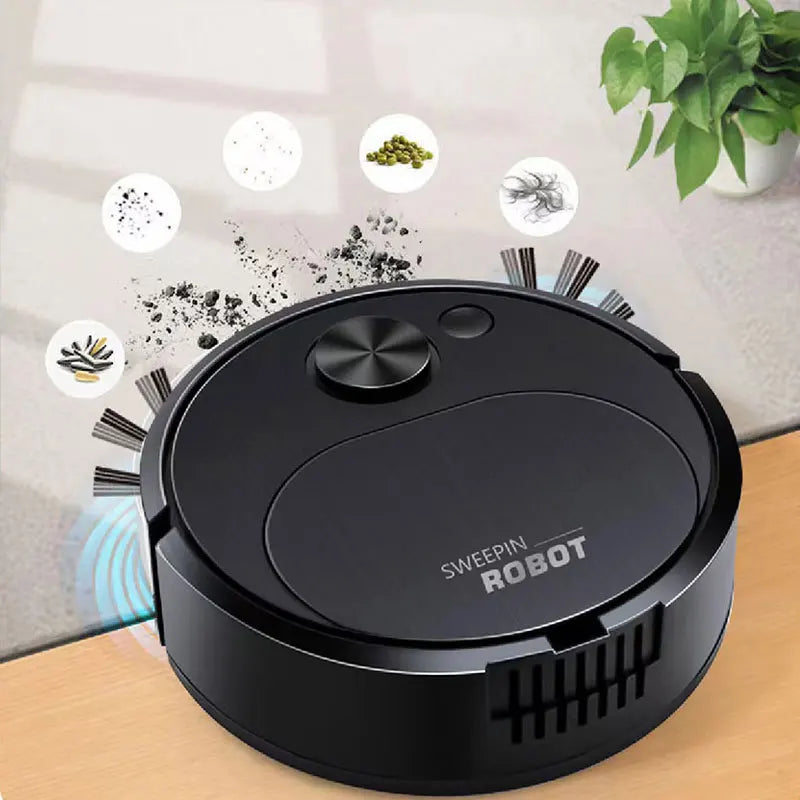 NEW USB Sweeping Robot Vacuum Cleaner Mopping 3 In 1 Smart Wireless 1500Pa Dragging Cleaning Sweep Floor for Home Office Dames & Queens Dreams-Lingerie
