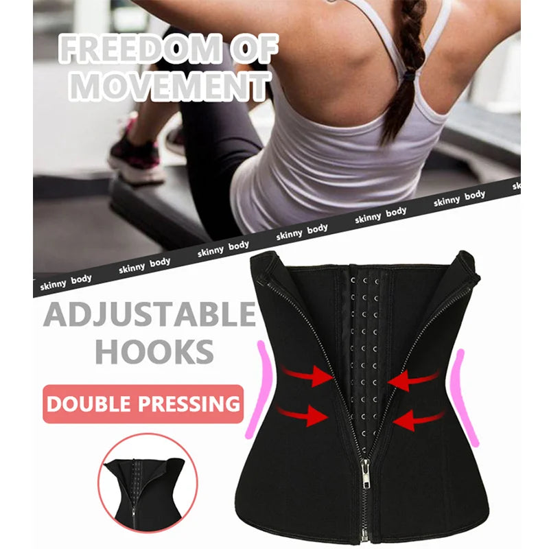 Women Waist Support Belt Sauna Sweat Waist Trainer Weight Loss Corset Slimming Belly Sheath Tummy Trimmer Cincher Sports Girdles Dames & Queens Dreams-Lingerie
