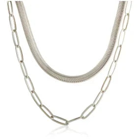 Stainless Steel Vintage Textured Delicate Necklace Dames & Queens Dreams-Lingerie