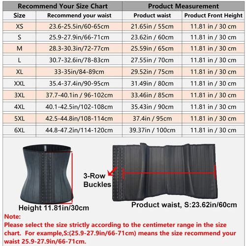 25 bones Corset Waist Trainer Latex Body Shapewear Women Tummy Shaper Belly Sheath Sllimming Belt Modeling Strap Weight Loss Dames & Queens Dreams-Lingerie