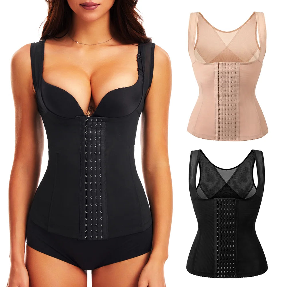 Compression Shapewear Vest - Waist Trainer Body Shaper Tank Top Dames & Queens Dreams-Lingerie