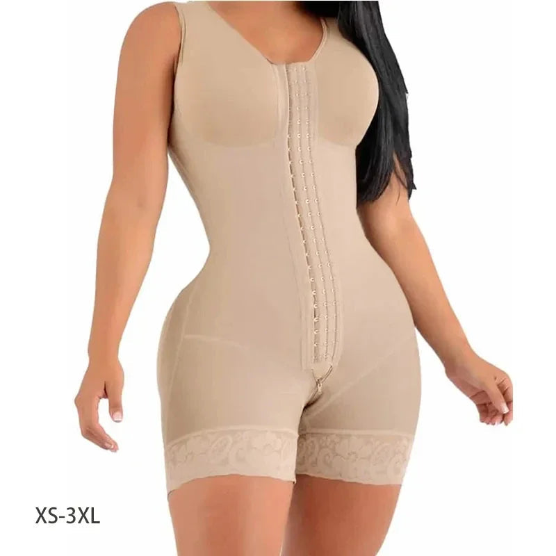 Full Body Shaper High Compression Shapewear Girdle With Brooches Bust For Postpartum Slimming Sheath Belly Fajas Colombianas Dames & Queens Dreams-Lingerie