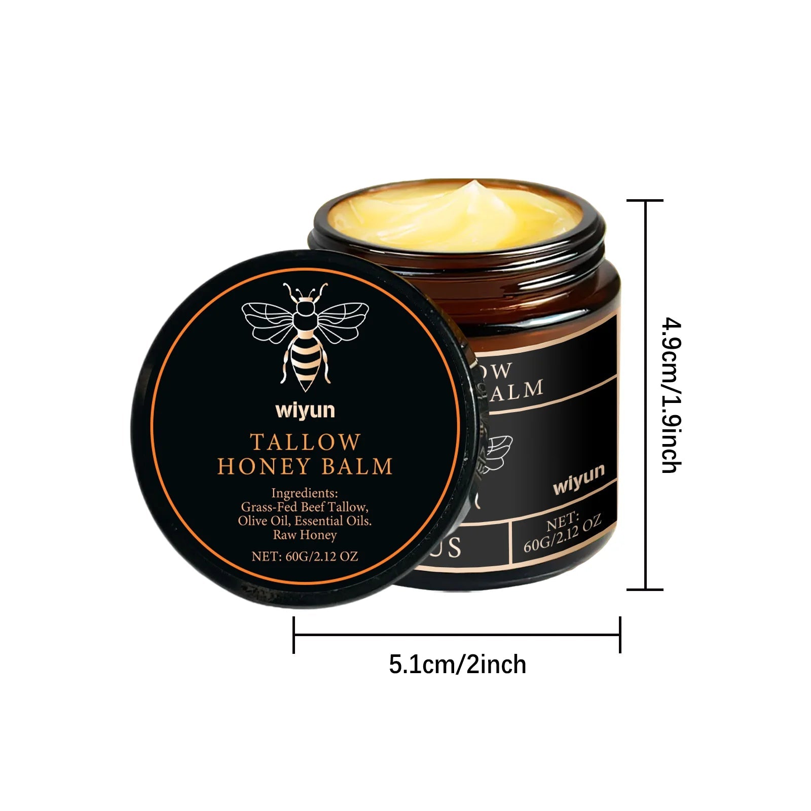 Tallow Honey Cream Glow Hydrating Skin Improve Elasticity Soft Bleaching Improve Dullness Firming Face Body Moisturizer Lotion Dames & Queens Dreams-Lingerie