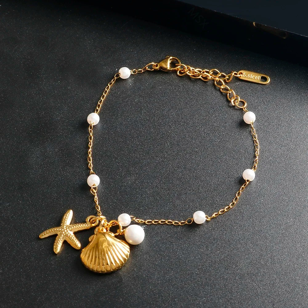 Elegant Cubic Zircon Charm Bracelet - Stainless Steel Dames & Queens Dreams-Lingerie