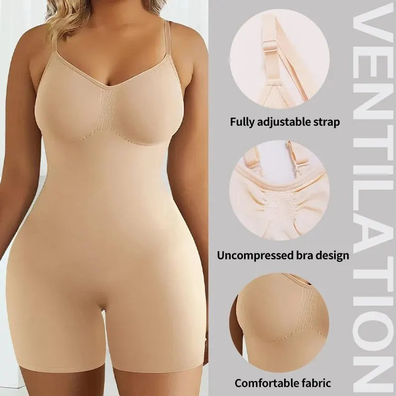 Seamless Tummy Control Bodysuit - High Waist Shapewear Dames & Queens Dreams-Lingerie