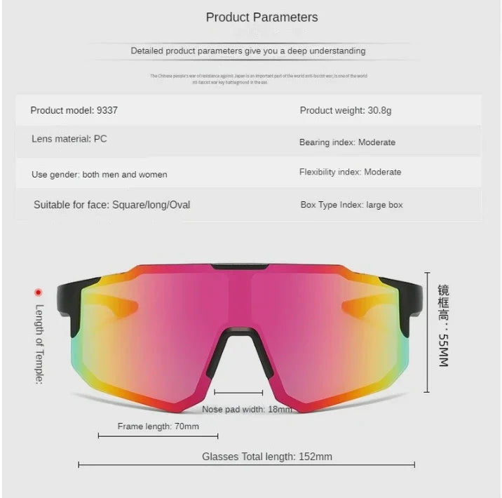 Cycling Sunglasses Sports Cycling Glasses Bike Eyewear MTB Dark Glasses Outdoor  Bicycle Goggles for Men Women Sunglasses UV400 Dames & Queens Dreams-Lingerie