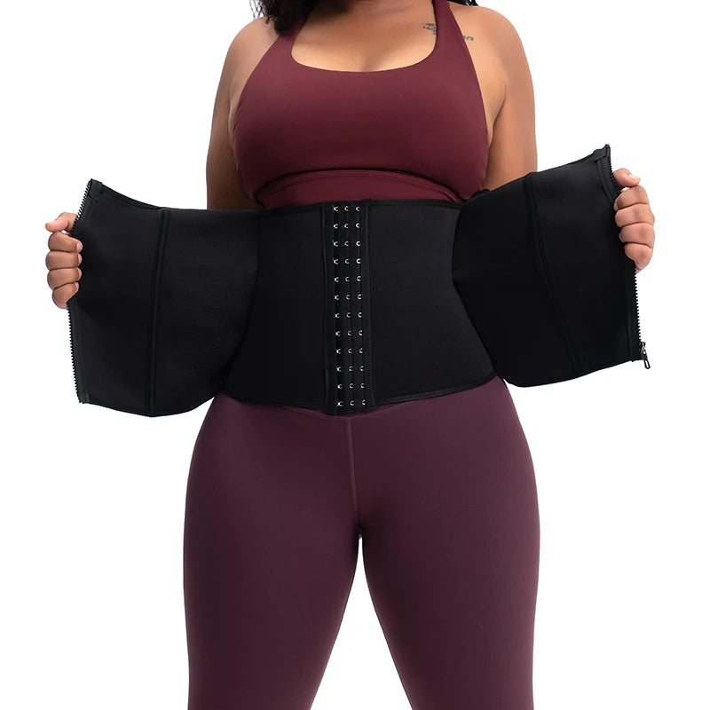 Women Waist Support Belt Sauna Sweat Waist Trainer Weight Loss Corset Slimming Belly Sheath Tummy Trimmer Cincher Sports Girdles Dames & Queens Dreams-Lingerie